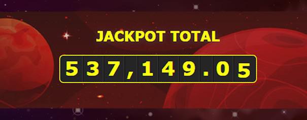 Jackpot figure on red background